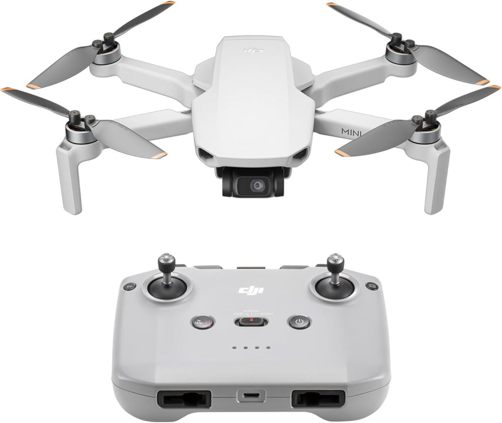 DJI Mini 4K, Drone with 4K UHD Camera for Adults, Under 249 g, 3-Axis Gimbal Stabilization, 10km Video Transmission, Auto Return, Wind Resistance, 1 Battery for 31-Min Max Flight Time