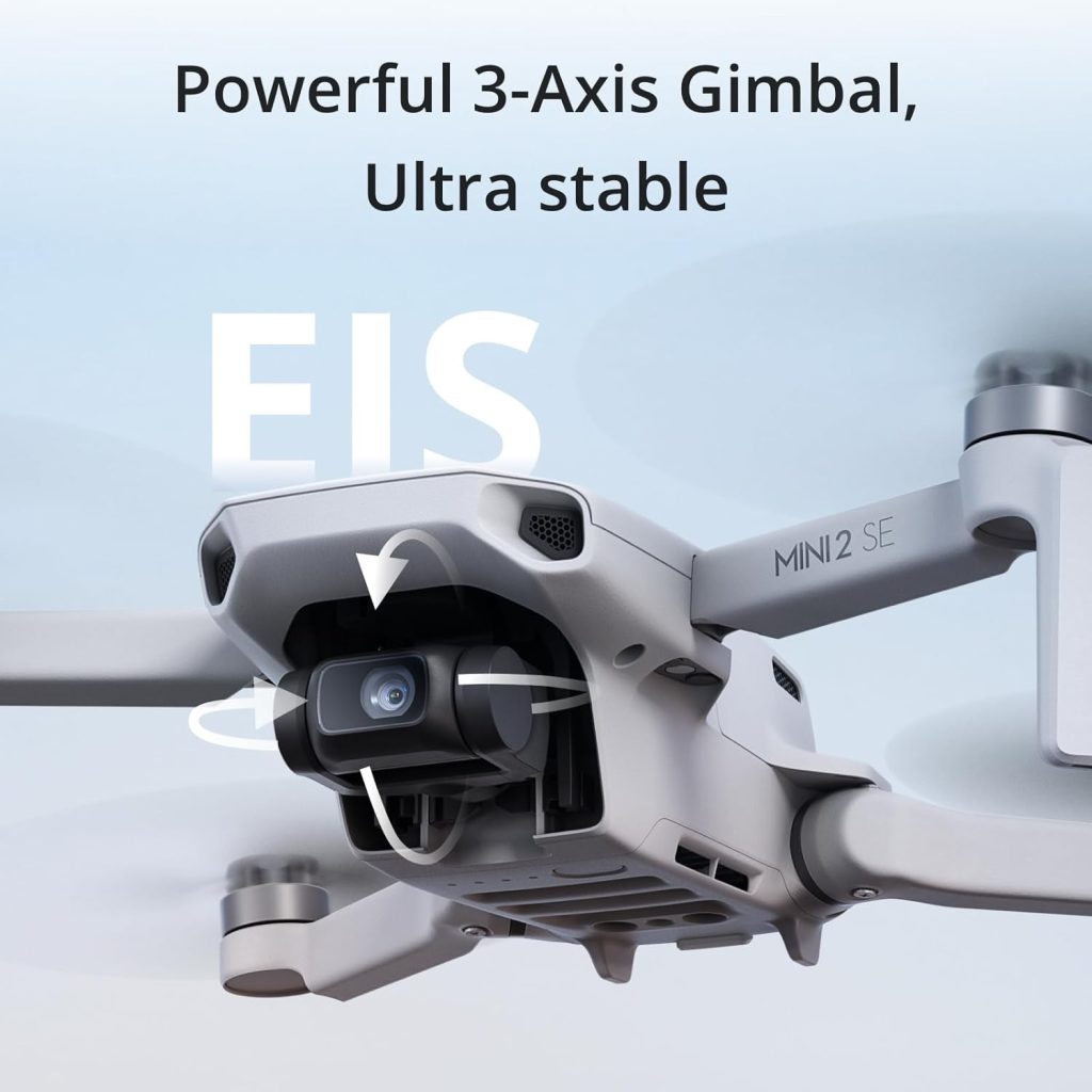 DJI Mini 4K, Drone with 4K UHD Camera for Adults, Under 249 g, 3-Axis Gimbal Stabilization, 10km Video Transmission, Auto Return, Wind Resistance, 1 Battery for 31-Min Max Flight Time