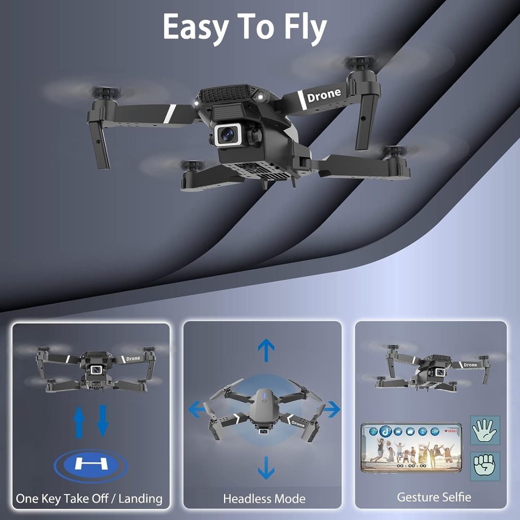 Falcon 4K EXTREME Pro Camera Drone - Upgraded 2024 Model - Drones with camera for Adults 4K for Beginners and Kids - FPV RC Foldable Quadcopter - Includes Carrying Case and 3 Batteries