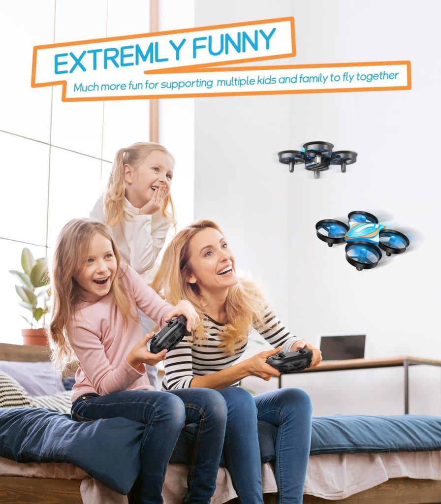 Mini Drones for Kids and Adults, ORVINA OV-18 Small Remote Control Quadcopters with 3 Batteries for Beginners Indoor, 3D/ 360°Flips, Flying Toys for 3 4 5 6 7 8-12 Year Old Boys Girls Gifts (Blue)