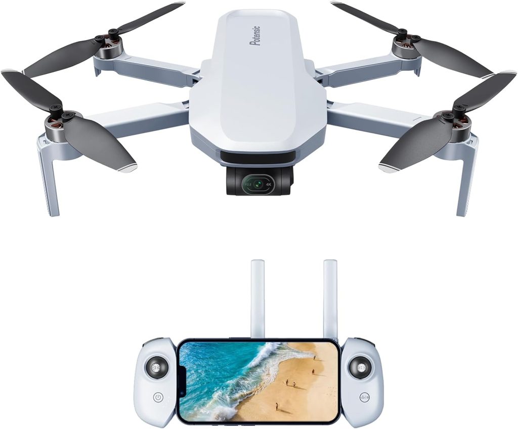 Potensic ATOM 3-Axis Gimbal 4K GPS Drone, Under 249g, 96 Mins Flight, Max 6KM Transmission, Visual Tracking, 4K/30FPS QuickShots, Lightweight for Adults and Beginners, Fly More Combo