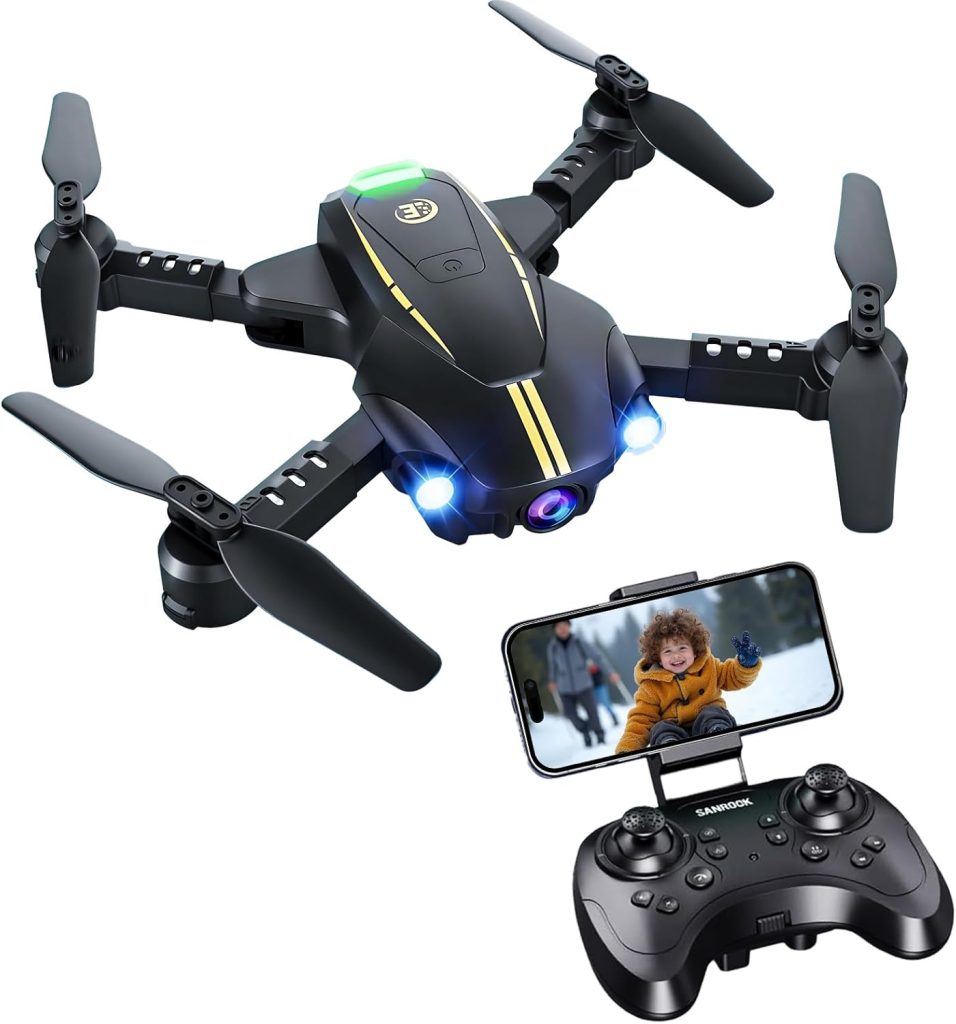 Drone with Camera for Kids Adult, 1080P Camera FPV Drone, Mini Drones Foldable with 2 Batteries, Kids Drone, 3 Speed Mode, 3D Flips, Gesture Photo, Drones for Kids 8-12 10-15 Boys